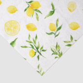 レモンと葉のパターン 薄葉紙 (詳細)