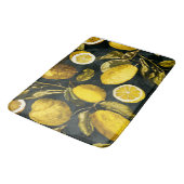 レモンと葉のパターンV バスマット (アングル)