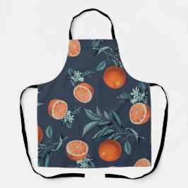 レモンと葉のパターンVI エプロン