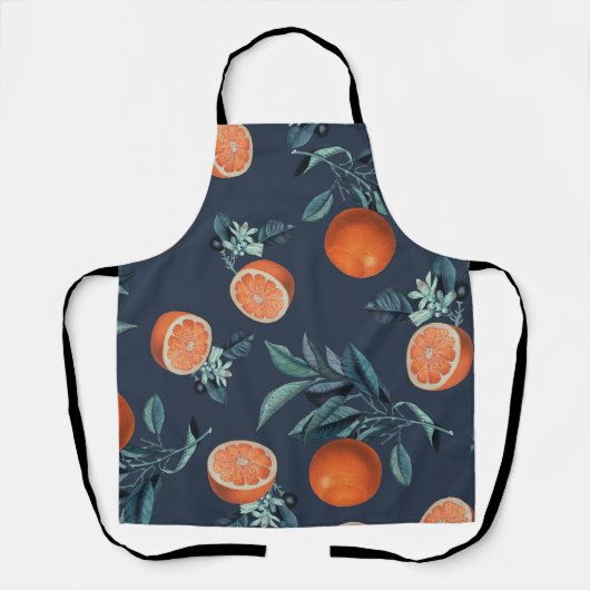 レモンと葉のパターンVI エプロン (正面)