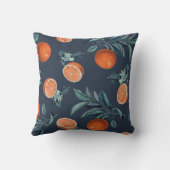 レモンと葉のパターンVI クッション (裏面)