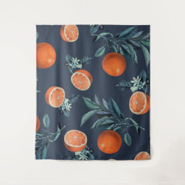 レモンと葉のパターンVI タペストリー