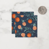 レモンと葉のパターンVI ノートカード (正面/裏面インサイチュ)