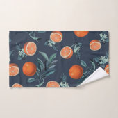 レモンと葉のパターンVI バスタオルセット (ハンドタオル)