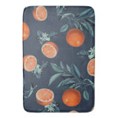 レモンと葉のパターンVI バスマット (正面縦)