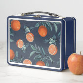 レモンと葉のパターンVI メタルランチボックス (インサイチュ)