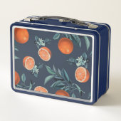 レモンと葉のパターンVI メタルランチボックス (裏面)