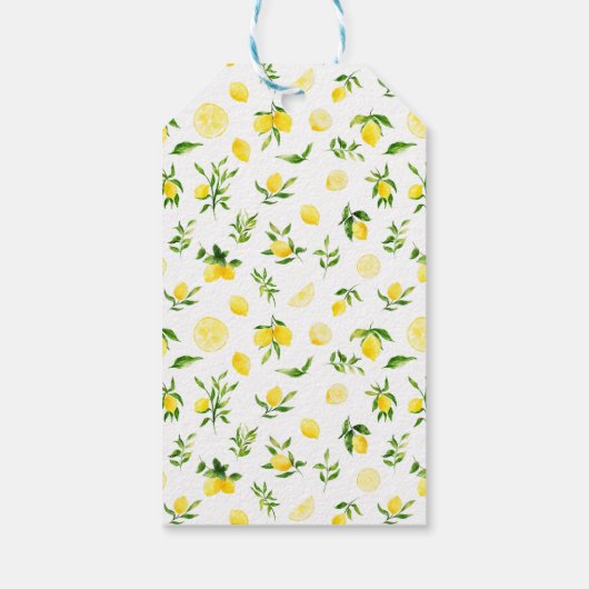 レモンと葉のブライダルシャワーありがとう ギフトタグ (裏面)