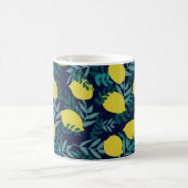 レモンと葉の模様 コーヒーマグカップ (中央)