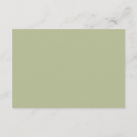 レモンと葉の緑のシックな結婚披露宴 エンクロージャーカード (裏面)