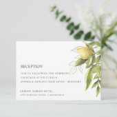レモンと葉クラシックシックな結婚披露宴 エンクロージャーカード (スタンド正面)