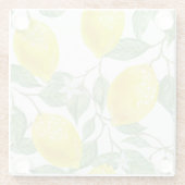 レモンと葉コアスター ガラスコースター (裏面)