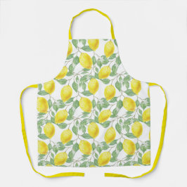 レモンと葉デザインエプロン エプロン