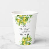 レモンと葉ブライダルシャワー紙カップ 紙コップ (裏面)