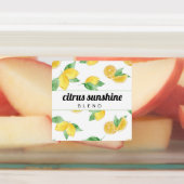 レモンと葉油エッセンシャルボトルラベル ラベル (貼付)