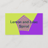 レモンと薄紫スパイラクラシックルの名刺 名刺 (裏面)