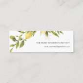 レモンと離れスイエローの結婚ウェブサイト スキニー名刺 (正面)