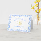 レモンと青いタイルの花嫁イタリアンの提案 カード (黄色い花)