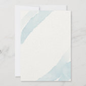 レモンと青い離れ植物性イラストレーション 招待状 (裏面)