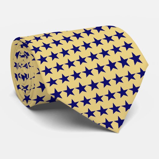 レモンとAzure Stars Pattern ネクタイ (ロール)