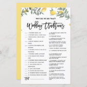 レモンなぜ我々は、その伝統結婚ゲームをする (正面/裏面)