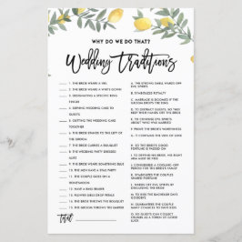 レモンなぜ我々は、その伝統結婚ゲームをする