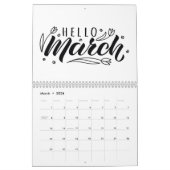 レモンについての引用文のイラストレーション カレンダー (3月 2026)