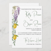 レモンにインスパイアされた招待状 招待状 (正面/裏面)