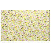 レモンのかわいい水色 ファブリック (ファットクウォーター)