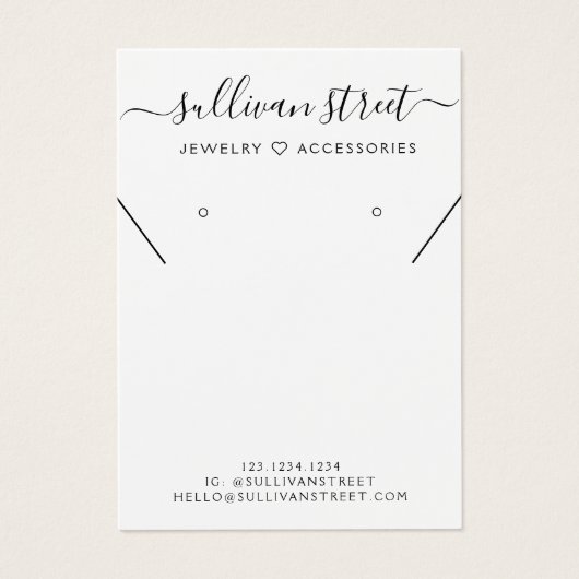 レモンのイヤリングネックレスディスプレイカード (正面)