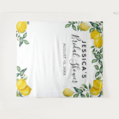 レモンのウェディングシャワーの背景　写真撮影ブース タペストリー (正面(横))