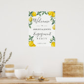 レモンのエンゲージメントパーティー ウェルカムサイン ポスター (キッチン)