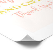 レモンのカードとギフトシャワーのサイン ポスター (角)