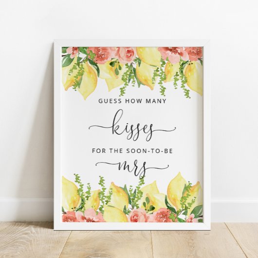 レモンのキスフローラシャワーゲームの数を推測 ポスター