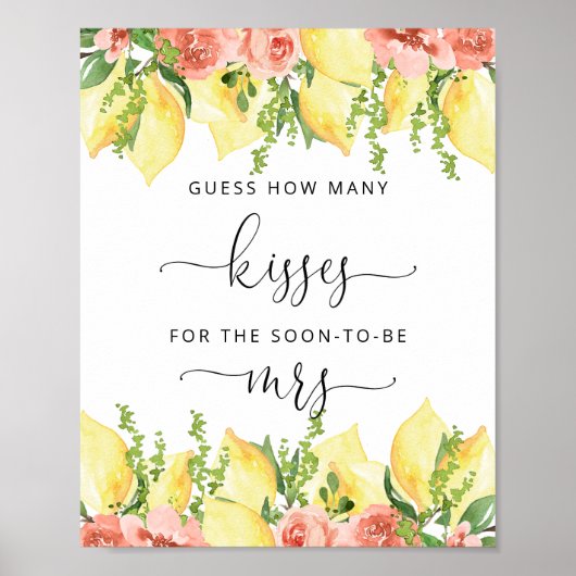 レモンのキスフローラシャワーゲームの数を推測 ポスター (正面)