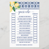 レモンのシャワーのゲ地中海のームカードの推測 チラシ (正面)