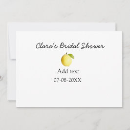 レモンのシンプルなブライズシャワー　モダン　ミニマル　ラスティック シーズンカード