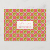 レモンのスライス さあ、レモネードを作ろう ポストカード (正面)