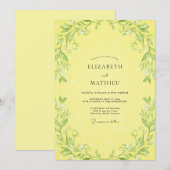 レモンのツタの結婚式 招待状 (正面/裏面)