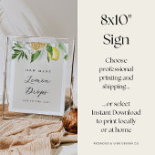 レモンのドロップ数ブライダルシャワーゲームサイン ポスター