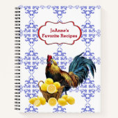 レモンのバスケットを持つ鶏 ノートブック (正面)