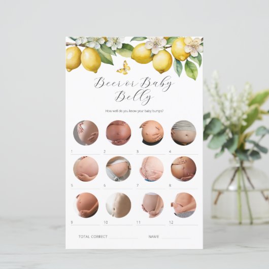 レモンのビールまたはベビーベリーベイビーシャワーゲーム (スタンド正面)
