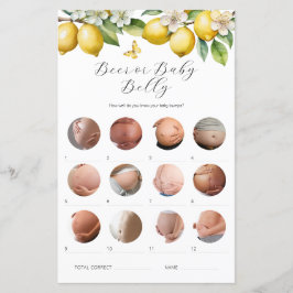 レモンのビールまたはベビーベリーベイビーシャワーゲーム