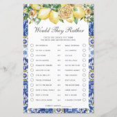 レモンのフローラブライダルシャワーは彼らはむしろゲームをする (正面)