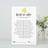 レモンのブライダルシャワー彼女はゲームのスクリプト (スタンド正面)