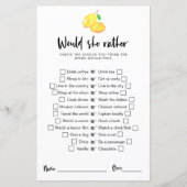 レモンのブライダルシャワー彼女はゲームのスクリプト (正面)