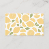 レモンのブライダルシャワー招待状の挿入 名刺 (裏面)