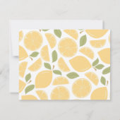 レモンのブライダルシャワー招待状の挿入 招待状 (裏面)