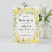 レモンのブライダルシャワー招待、黄色の招待 招待状 (スタンド正面)