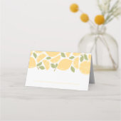レモンのブライダルシャワー結婚か プレイスカード (正面)
